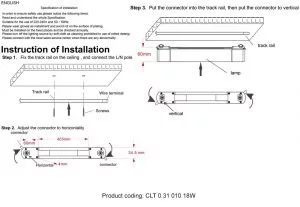 Светильник однофазный Crystal Lux CLT 0.31 010 18W BL T4000K