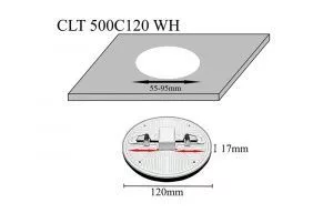 Светильник встраиваемый Crystal Lux CLT 500C120 WH 3000K