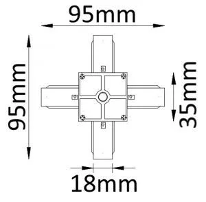 Соединитель X-образный (однофазный) Crystal Lux CLT 0.211 04 WH