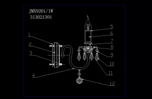 Настенный светильник MW-Light Барселона серый 313021301