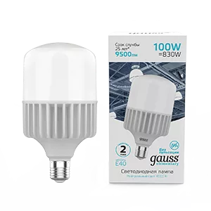 Лампа Gauss Elementary T160 100W 9500lm 4000K E40 LED 1/8