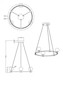 Подвесной светильник Freya FR4005PL-03B