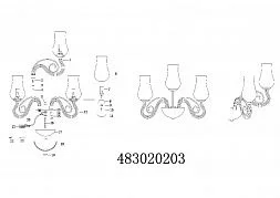 Настенный светильник MW-Light Элла белый 483020203