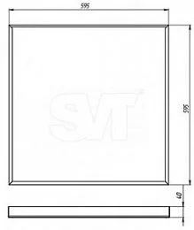 Офисный светодиодный светильник "ARM-U" SB-00004351 SVT-ARM-U-595x595x40-24W-PR