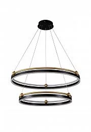 Люстра Crystal Lux FERNANDO SP123W LED D600+800 BLACK/GOLD