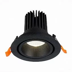 Светильник встр. Черный LED 1*10W 4000K 750Lm Ra>90 38° IP20 D102xH85 170-240V Встраиваемые светильники ST705.448.10