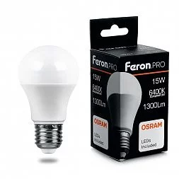 Лампа светодиодная Feron.PRO LB-1015 Шар E27 15W 175-265V 6400K